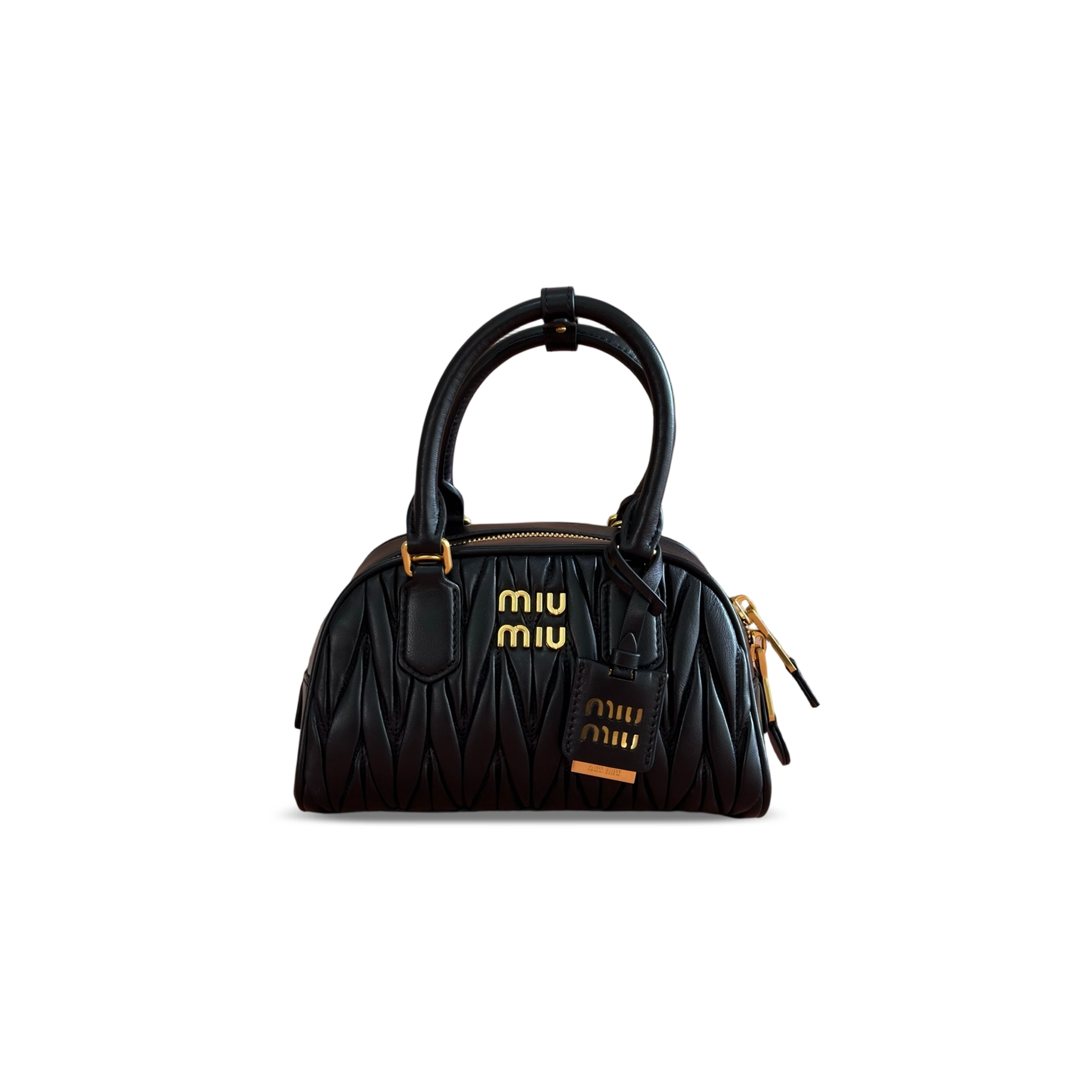 MIU MIU ARCADIE MATELASSÉ NAPPA LEATHER BAG 5BB191 (22*13*10.5cm)
